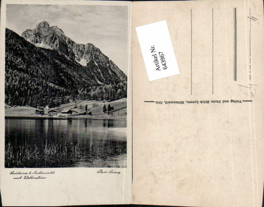 643967,Foto Ak Lautersee b. Mittenwald m. Wetterstein pub Photo Lorenz