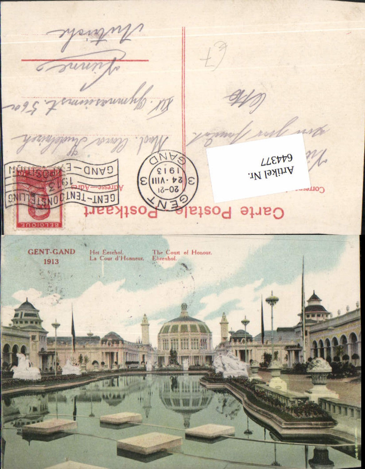 644377,Ausstellung Exposition Universelle de Gand 1913