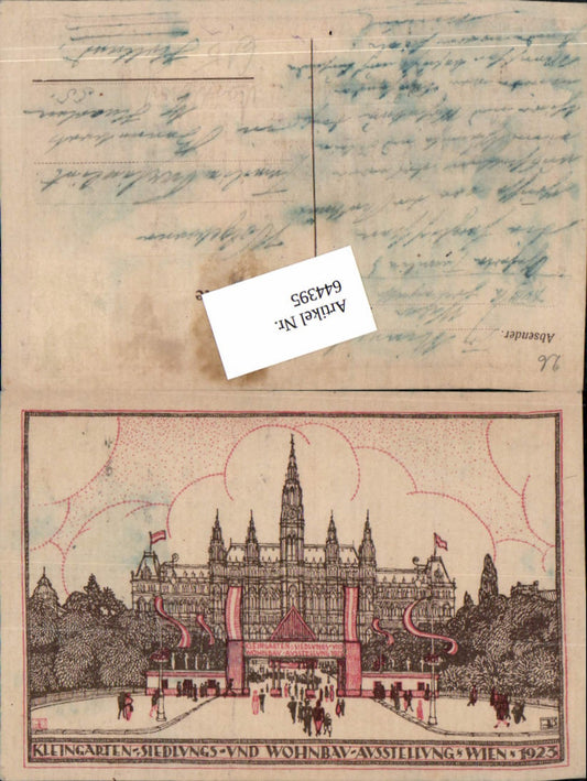 Seltene Künstler Wien Rathaus Kleingarten - Siedlungs- und Wohnbau Ausstellung 1923