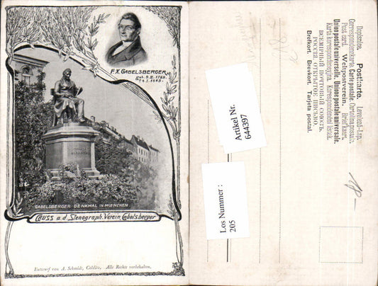 644397,Stenographie Stenographen Verein Gabelsberger F.X. München