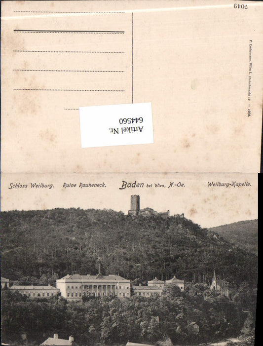 644560,Baden bei Wien Weilburg Rauheneck pub Ledermann 7049