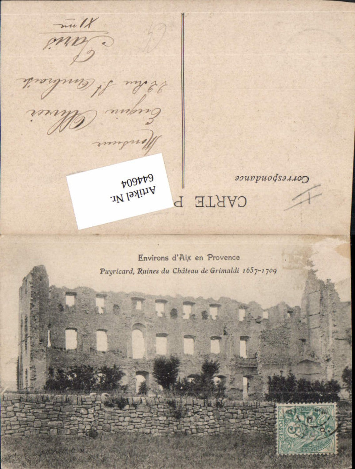 644604,Aix-en-Provence Bouches de Rhone Puyricard Chateau Grimaldi