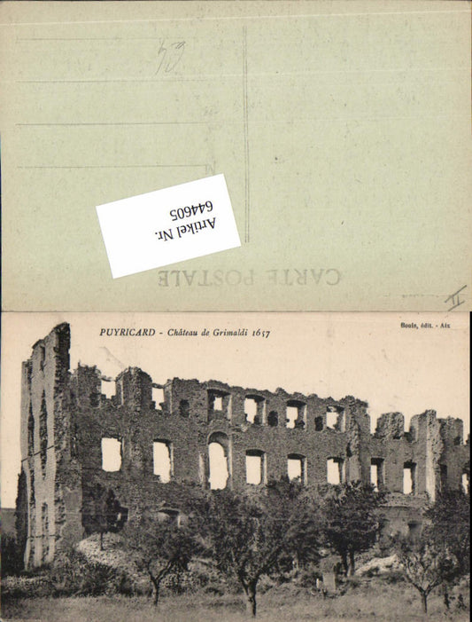 644605,Aix-en-Provence Bouches de Rhone Puyricard Chateau Grimaldi