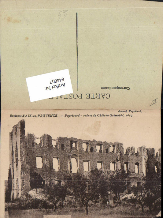 644607,Aix-en-Provence Bouches de Rhone Puyricard Chateau Grimaldi