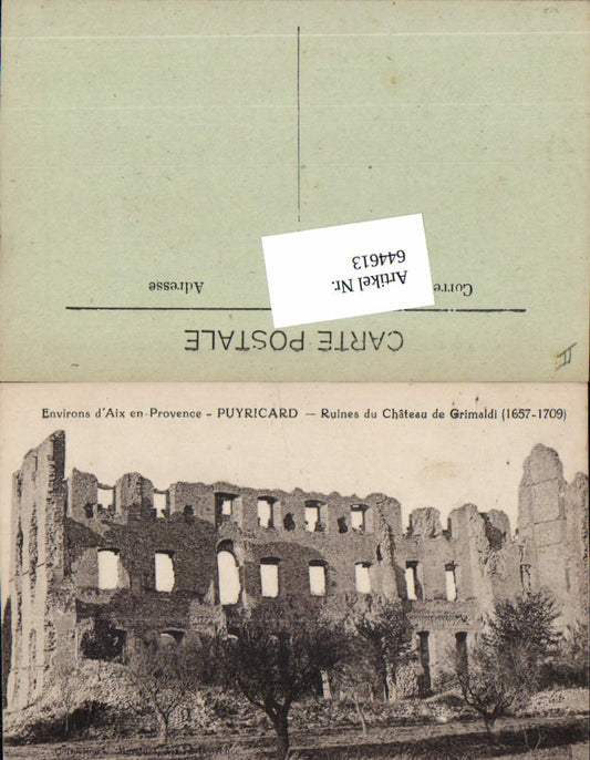 644613,Aix-en-Provence Bouches de Rhone Puyricard Chateau Grimaldi