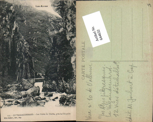 644632,Hautes Alpes Valgaudemar Les Oules du Diable La Chapelle