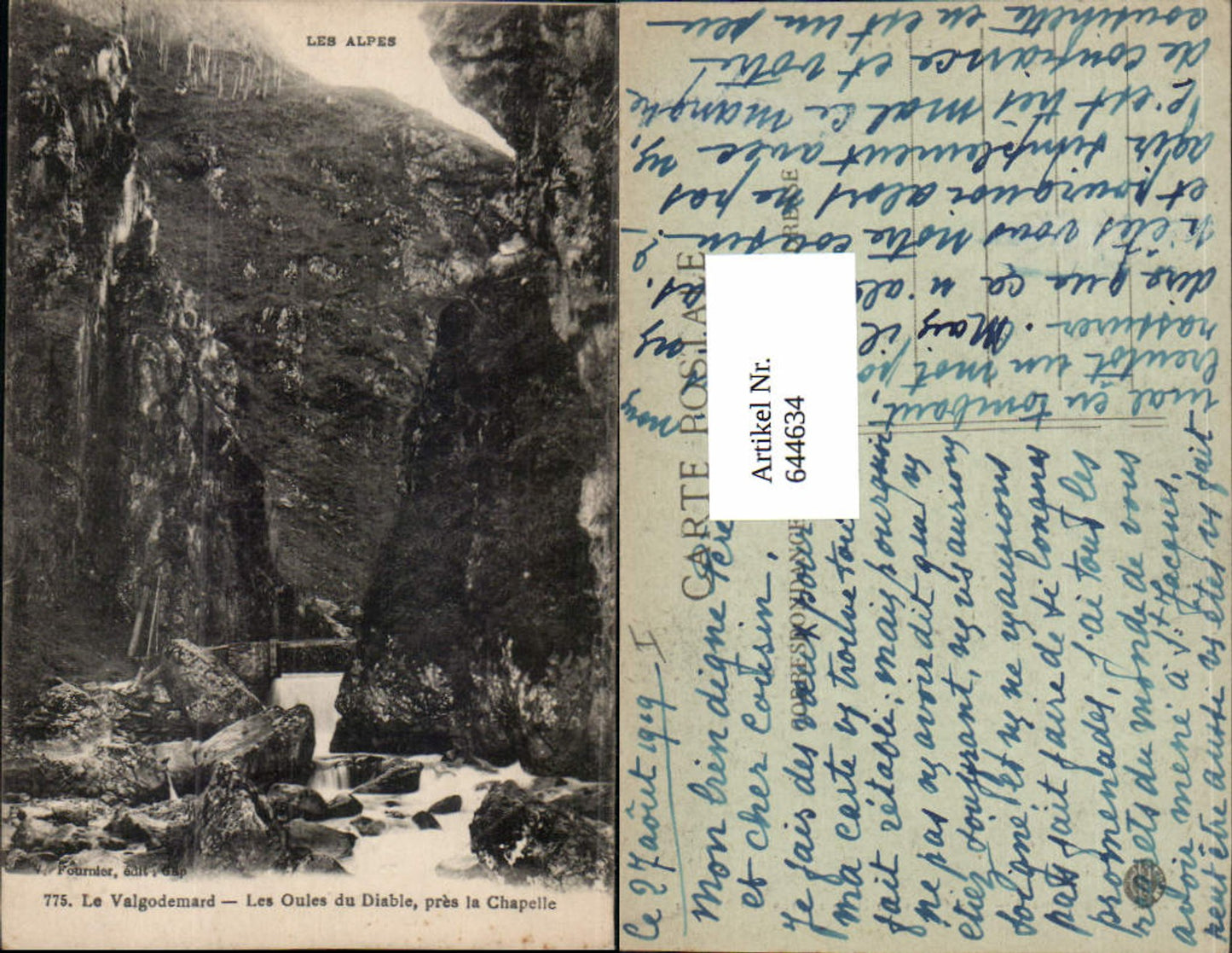 644634,Hautes Alpes Valgaudemar Les Oules du Diable La Chapelle