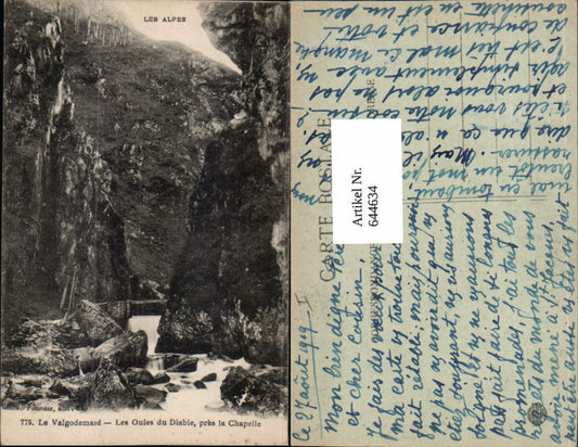 644634,Hautes Alpes Valgaudemar Les Oules du Diable La Chapelle