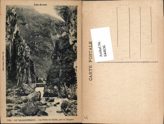 644636,Hautes Alpes Valgaudemar Les Oules du Diable La Chapelle
