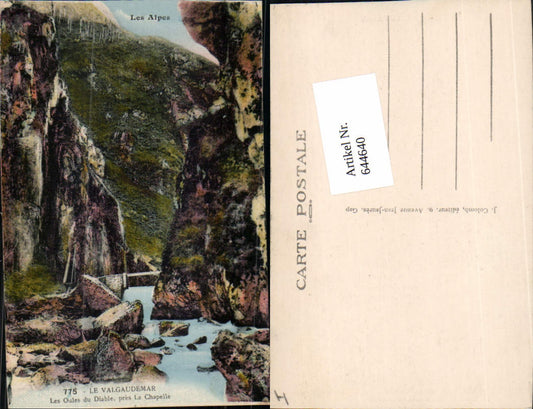 644640,Hautes Alpes Valgaudemar Les Oules du Diable La Chapelle