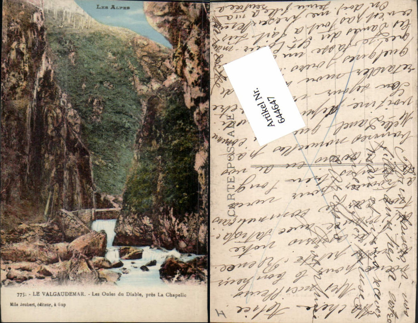 644647,Hautes Alpes Valgaudemar Les Oules du Diable La Chapelle