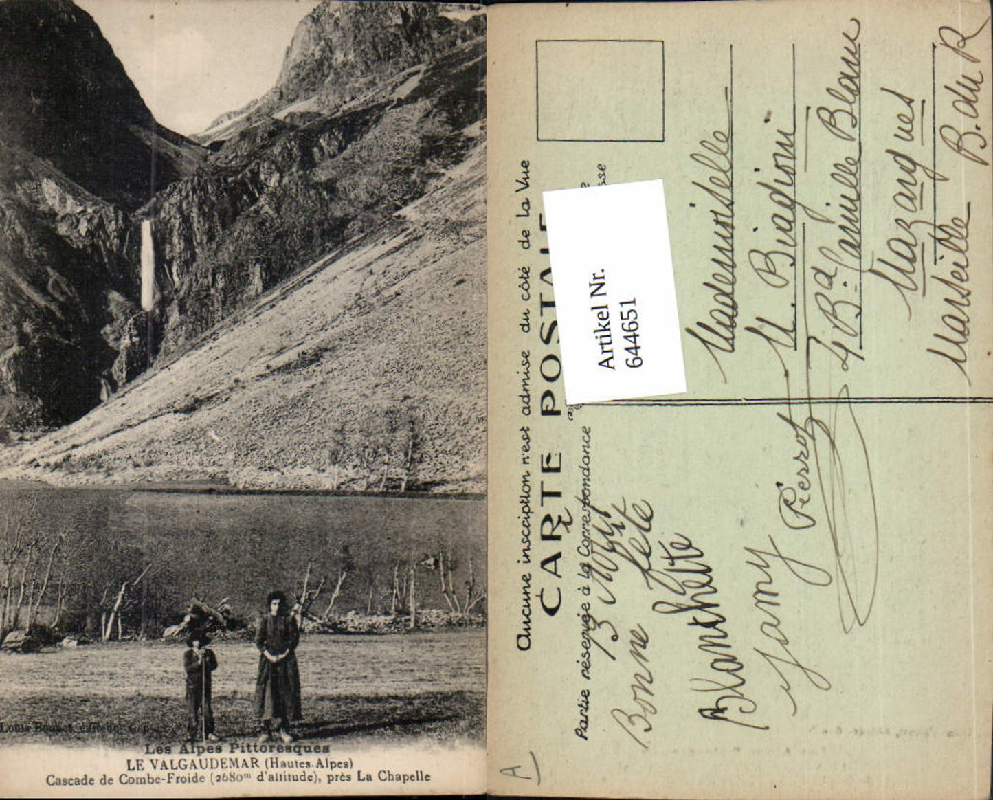 644651,Hautes Alpes Valgaudemar La Chapelle Combe Froide