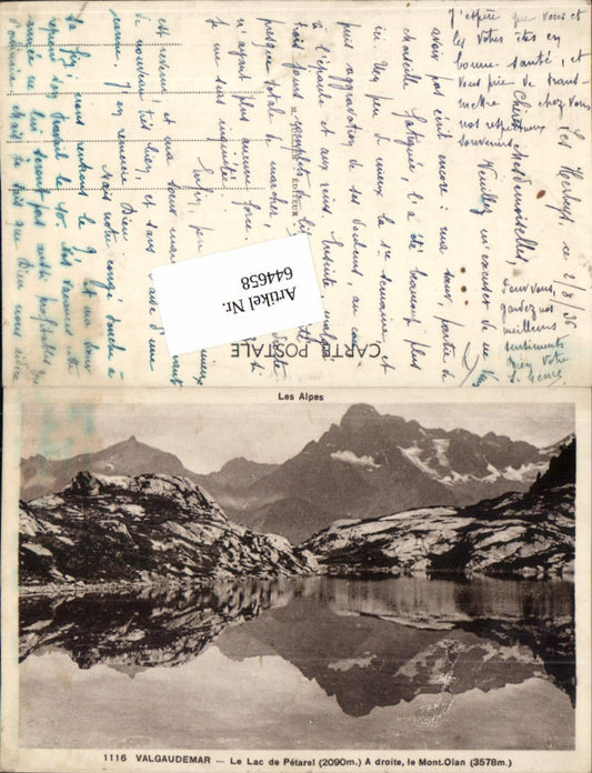 644658,Hautes Alpes Valgaudemar La Chapelle Lac de Petarel