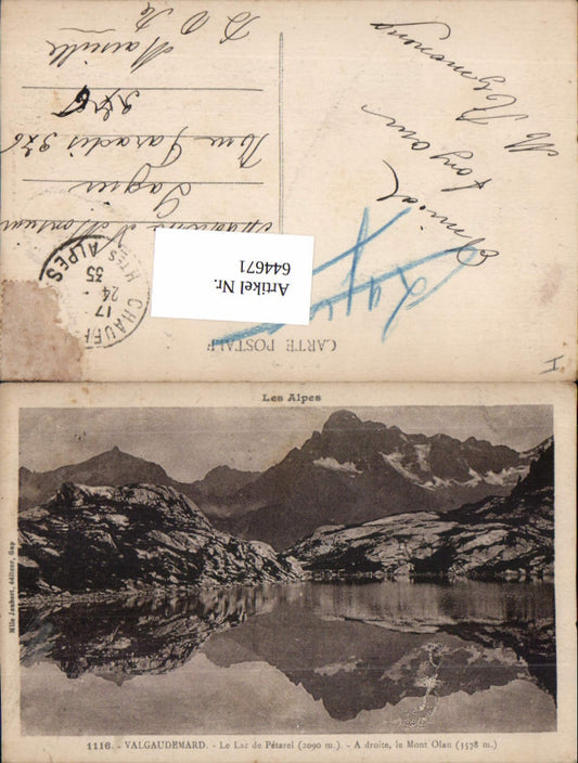 644671,Hautes Alpes Valgaudemar La Chapelle Lac de Petarel