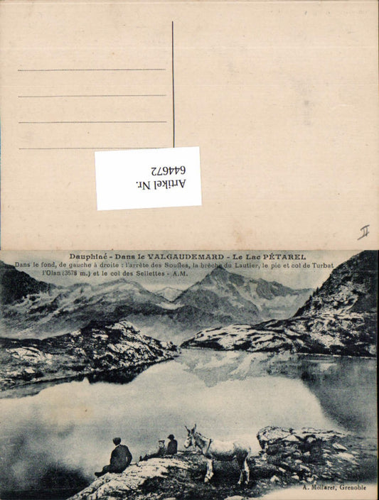 644672,Hautes Alpes Valgaudemar La Chapelle Lac de Petarel