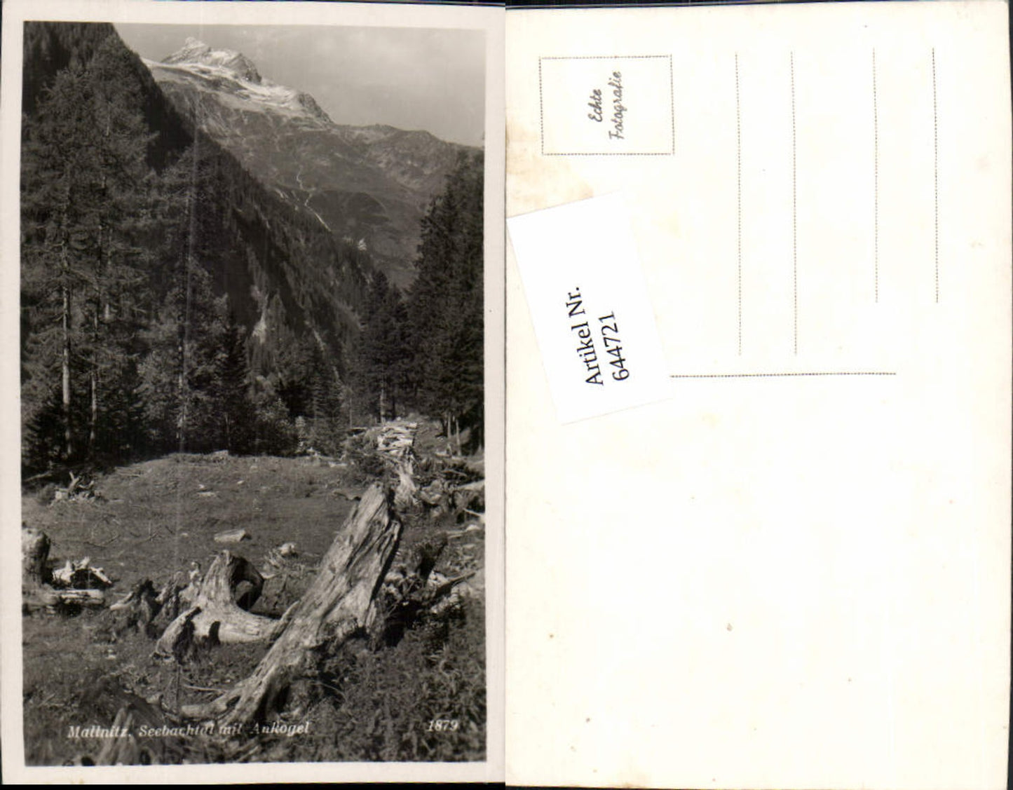 644721,Mallnitz Seebachtal m. Ankogel