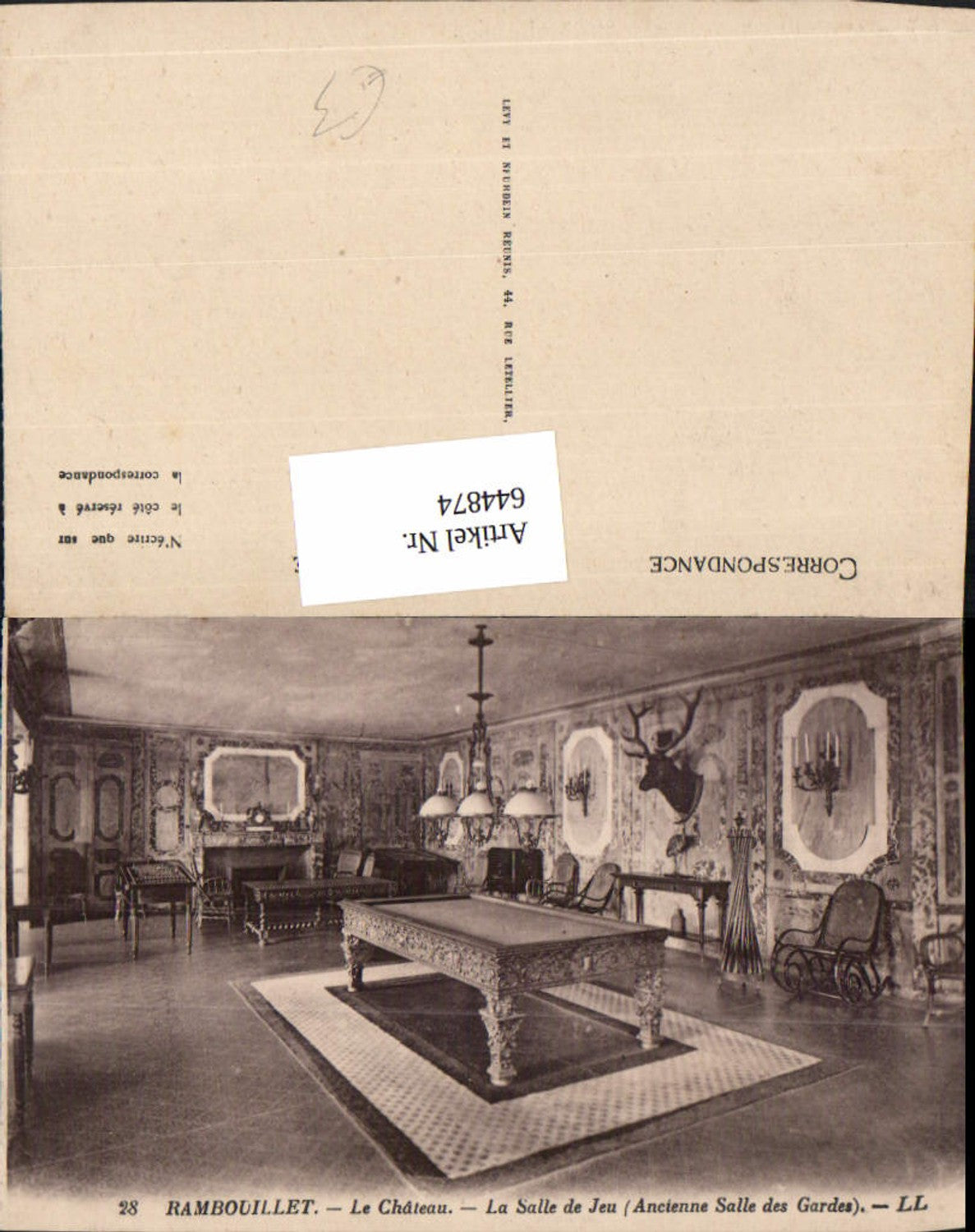 644874,Rambouillet Yvelines Chateau Billard Billardtisch