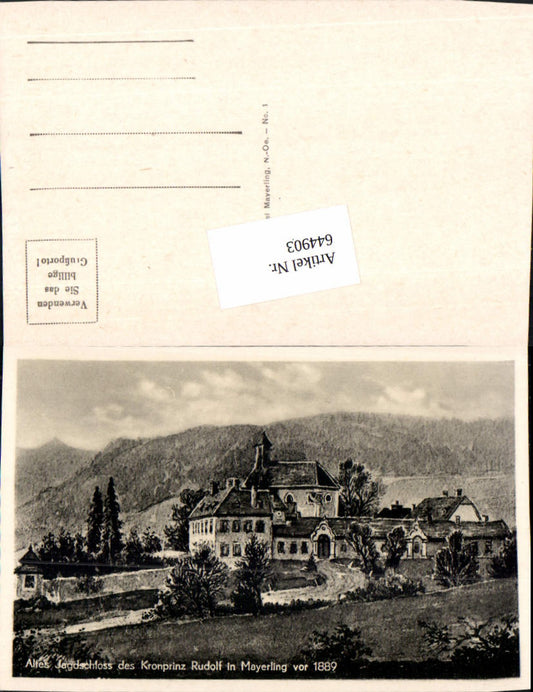 644903,Jagdschloss Mayerling bei Baden