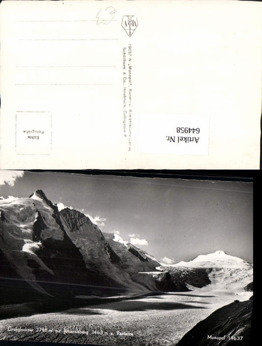 644958,Grossglockner Hochalpenstraße Heiligenblut Johannisberg Gletscher