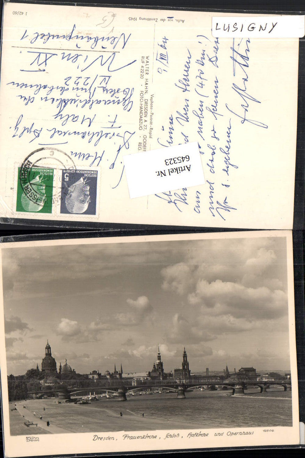 645323,Foto-AK Fotokunst Walter Hahn Dresden 12606 Dresden Brücke Oper