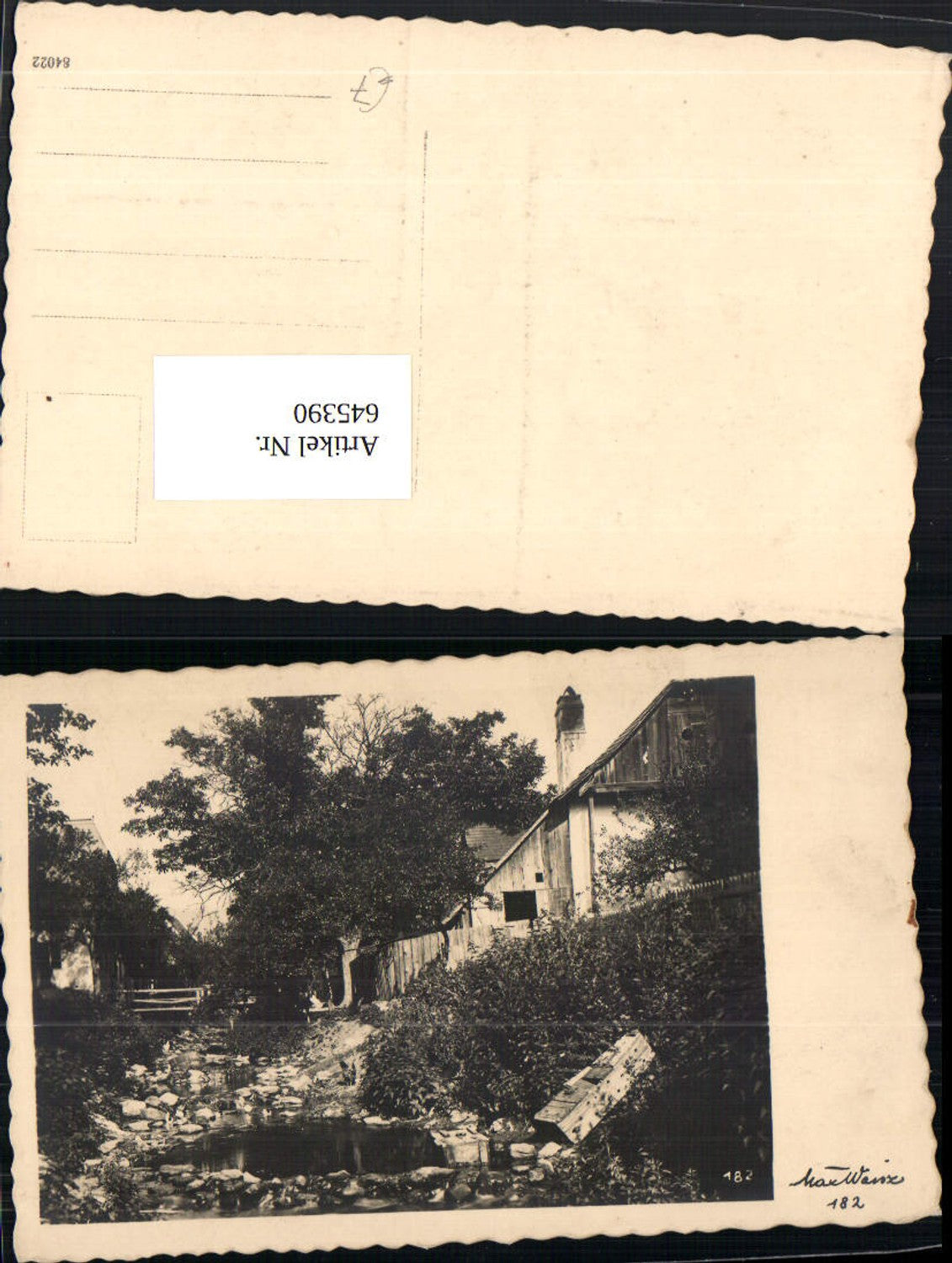 645390,Foto-AK Fotokunst Max Weisz 182 Dorf Bach