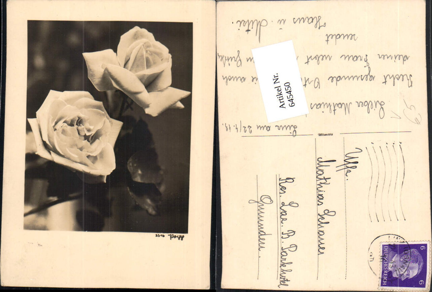 645450,Foto-AK Fotokunst Popp 3316 Rosen Blumen