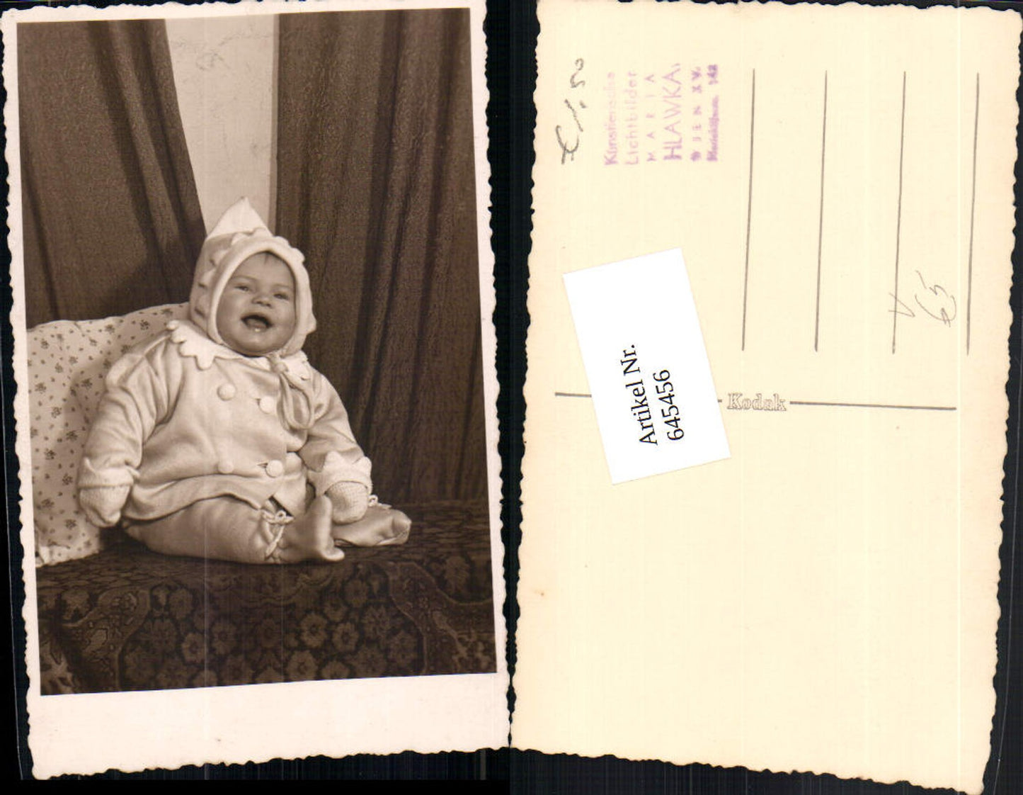 645456,Foto-AK Fotokunst Maria Hlawka Wien Fünfhaus Rudolfsheim Baby