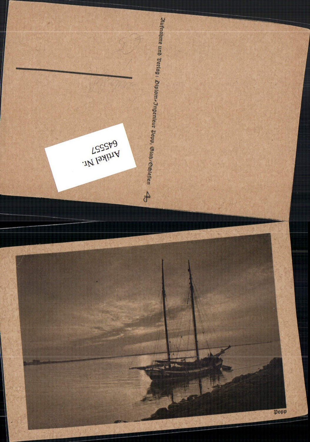 645557,Foto-AK Popp Verlag Segelschiff Schiff