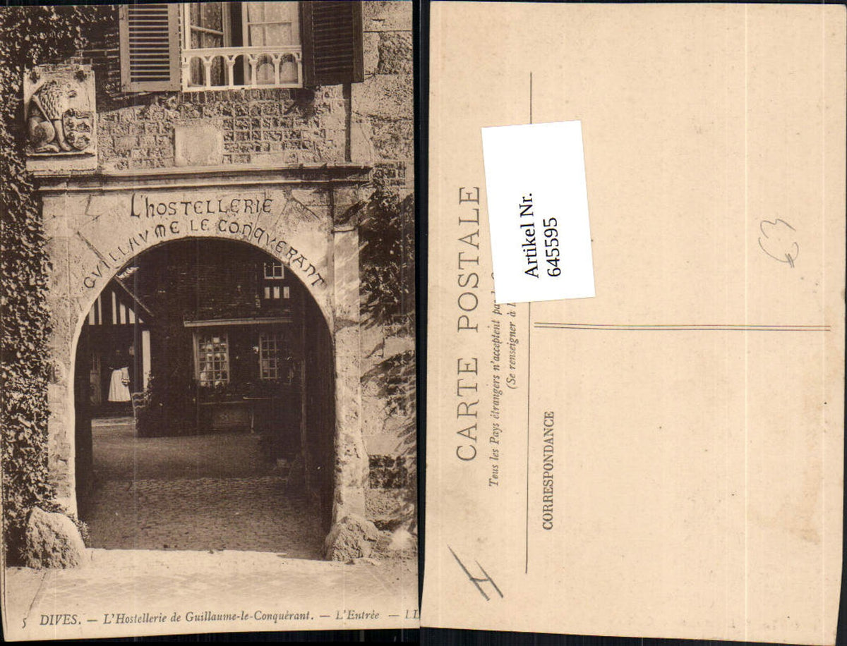 545595,Dives sur mer Hostellerie de Guillaume le Conquerant