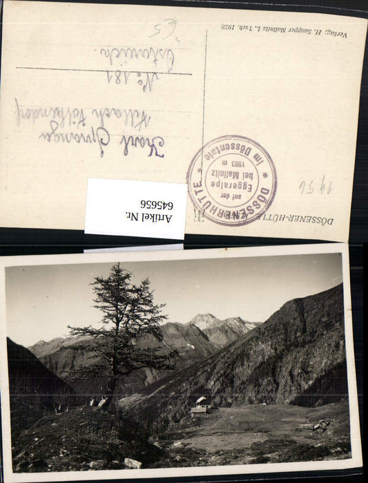 645656,Dössener Hütte Dössentale Eggeralpe Mallnitz Hüttenstempel