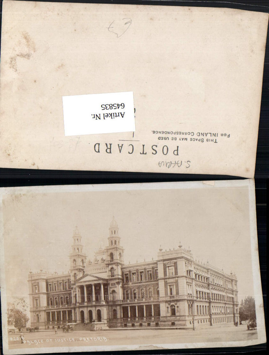 645835,South Africa Südafrika Pretoria Palace of Justice photo postcard