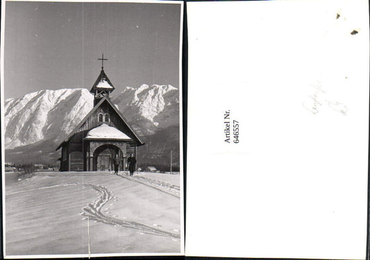 646557,Foto Kirche Holzkirche Winterlandschaft Langlaufen Wintersport
