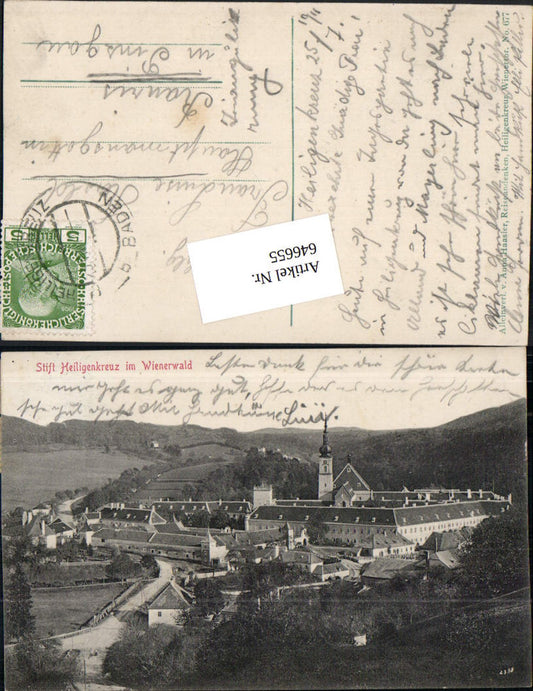 646655,Stift Heiligenkreuz im Wienerwald 1905 Baden