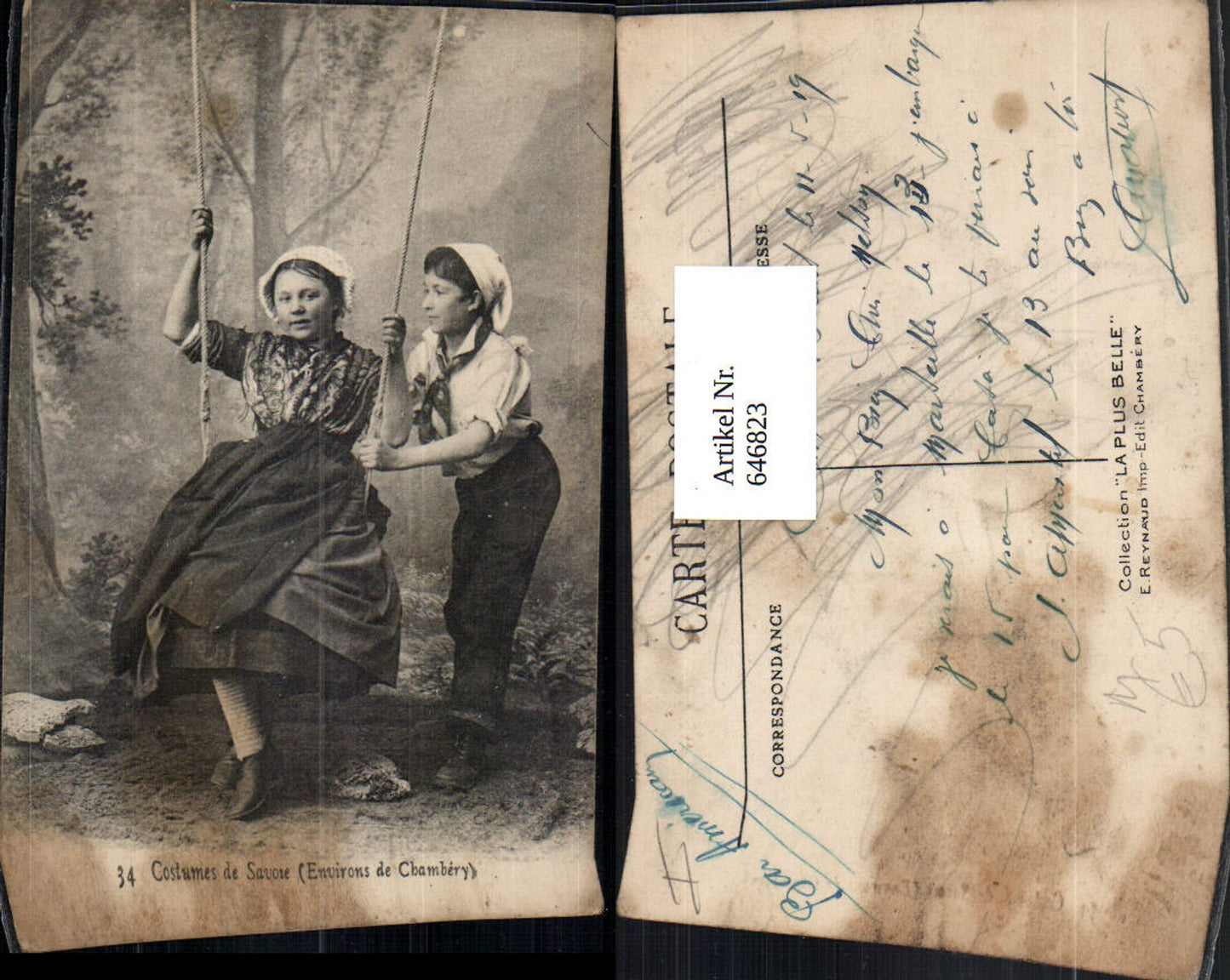 646823,Kinder Tracht Schaukel Baumschaukel Spielzeug Costumes de Savoie Chambery