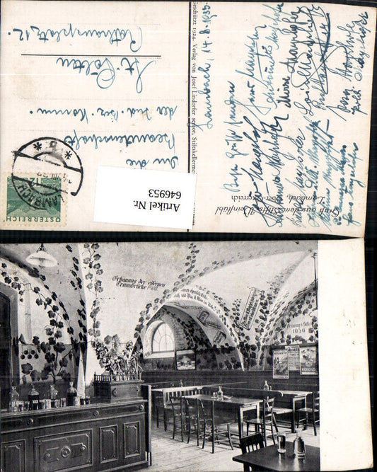 646953,Lambach Stifts Weinstübl 1935 Stift
