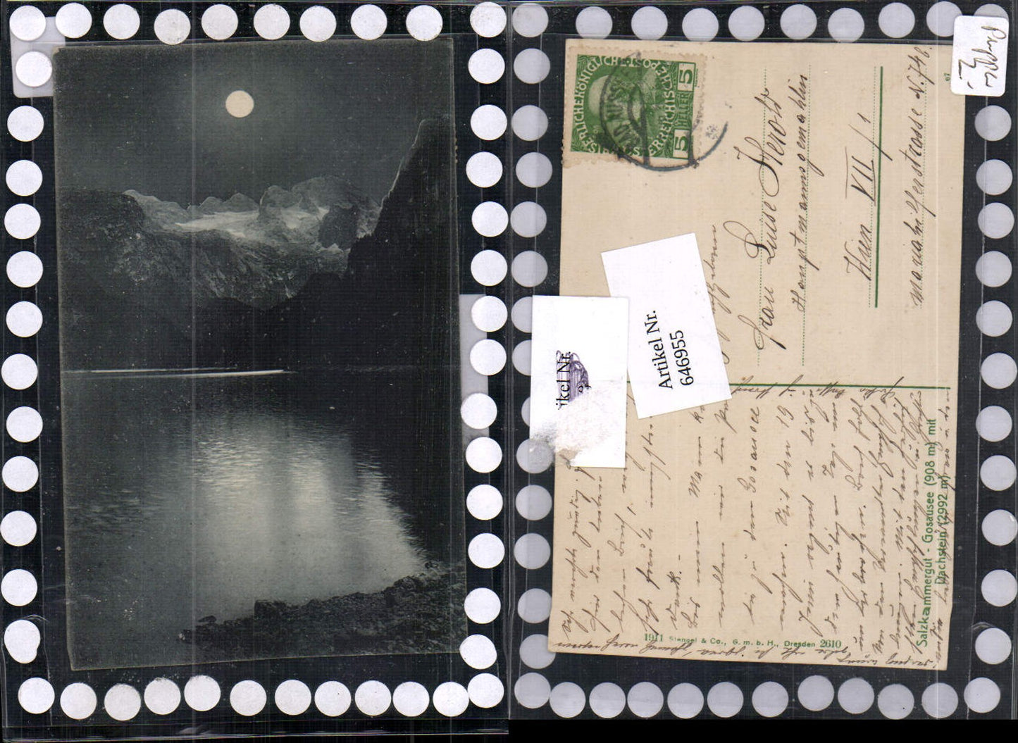 646955,Gosausee m. Dachstein Gosau Stp. Bad Aussee Mond AK