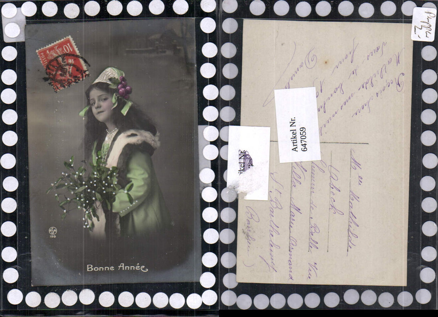 647059,Foto-AK Kind Mädchen Karneval Fasching Kostüm