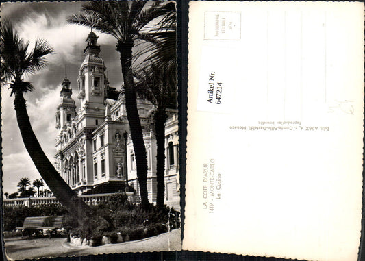 647214,Foto Ak La Cote d Azur Monte Carlo Le Casino Kasino