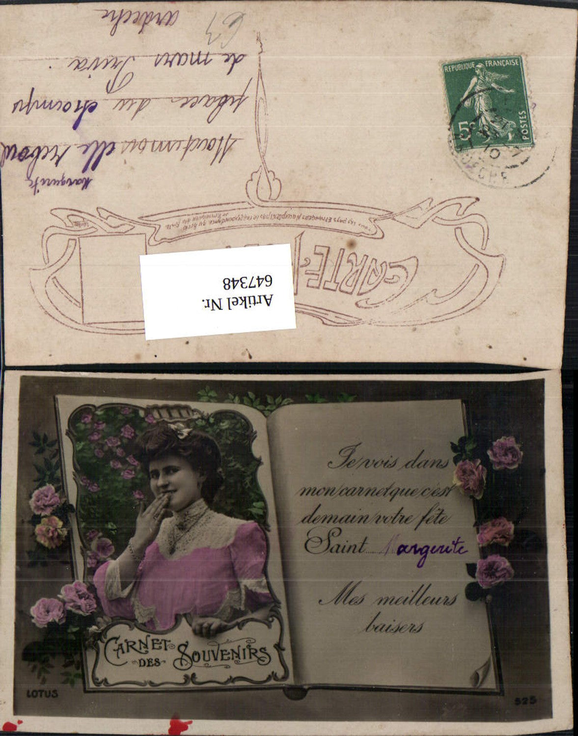 647348, Photomontage Woman open book Carnet des Souvenirs Saint Marguerite