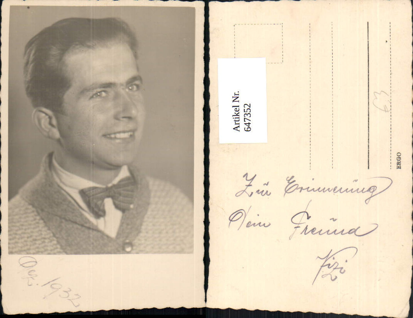 647352, Photographic art man portrait bow tie fashion