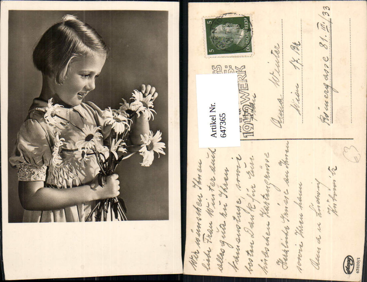 647365,Fotokunst Blondes Mädchen Blumen Margeriten
