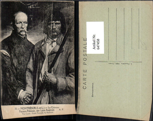 647458,Künstler Ak Leon Kaplinski Le Chateau Paysans Polonais Montresor Politik