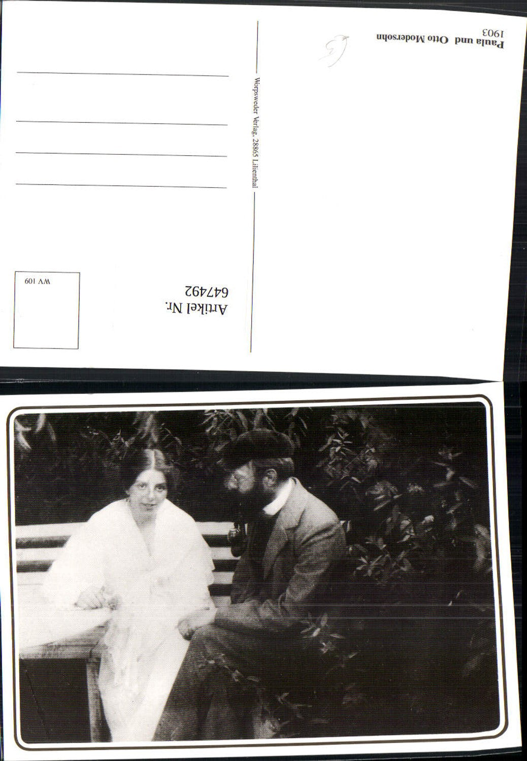 647492,Paula u. Otto Modersohn 1903 Maler Künstler