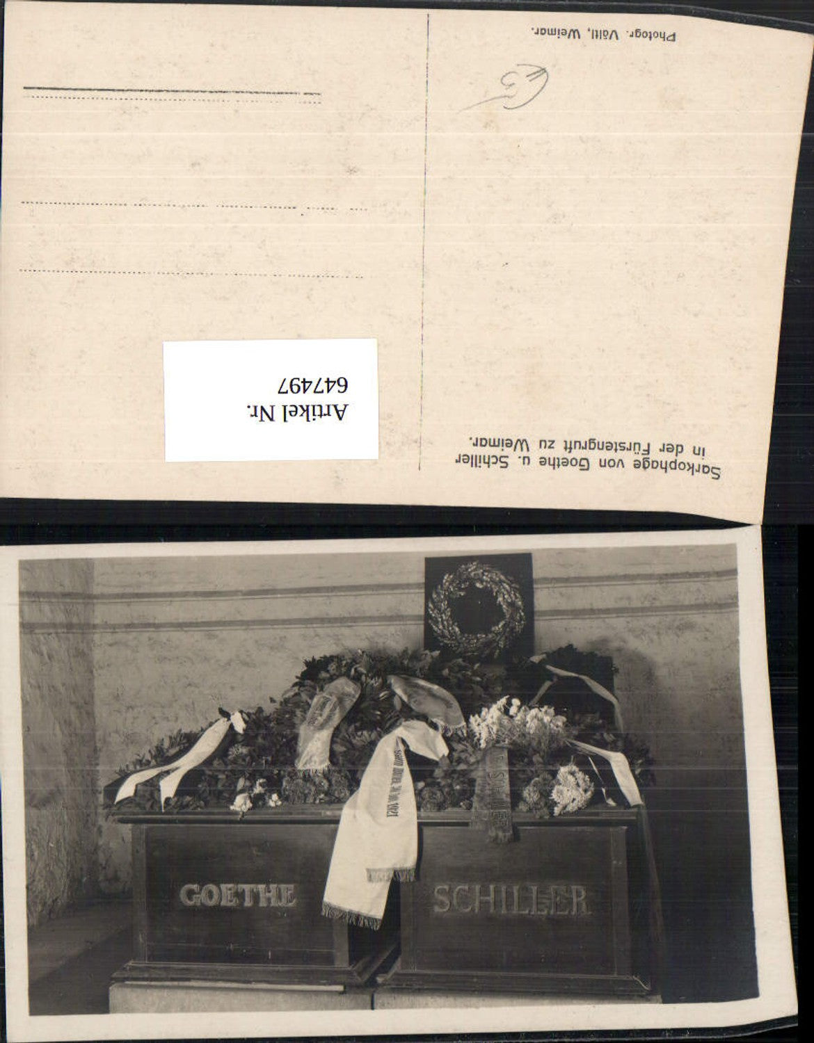 647497,Sarkophage v. Goethe u. Schiller in der Fürstengruft Weimar