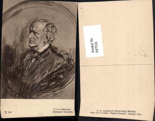 647516,Künstler Ak F. von Lenbach Richard Wagner Komponist