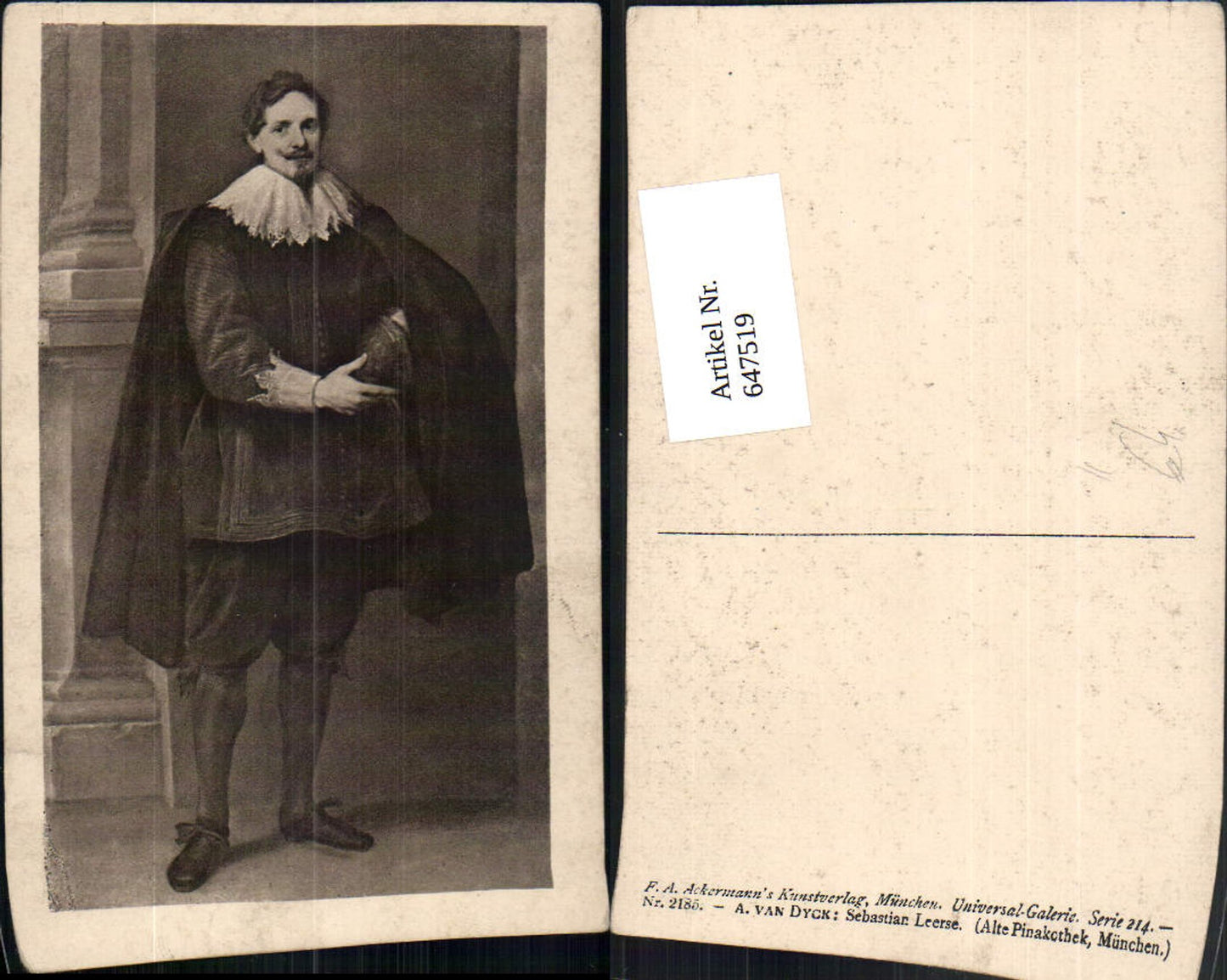 647519,Künstler Ak A. van Dyck Sebastian Leerse Kaufmann