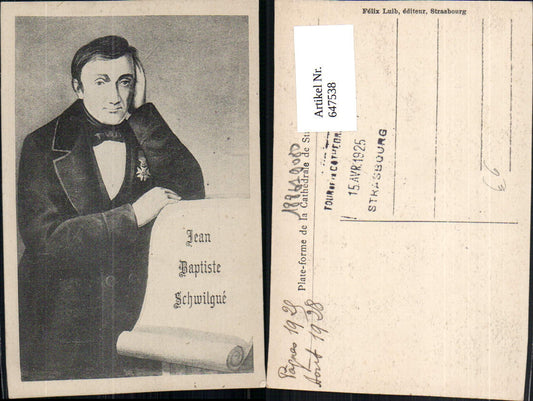 647538,Jean Baptiste Schwilgue Uhrmacher Uhr France
