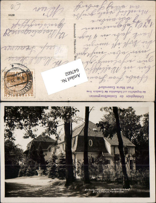 647602,Wällischhof Parkvilla Brunnen Maria Enzersdorf am Gebirge