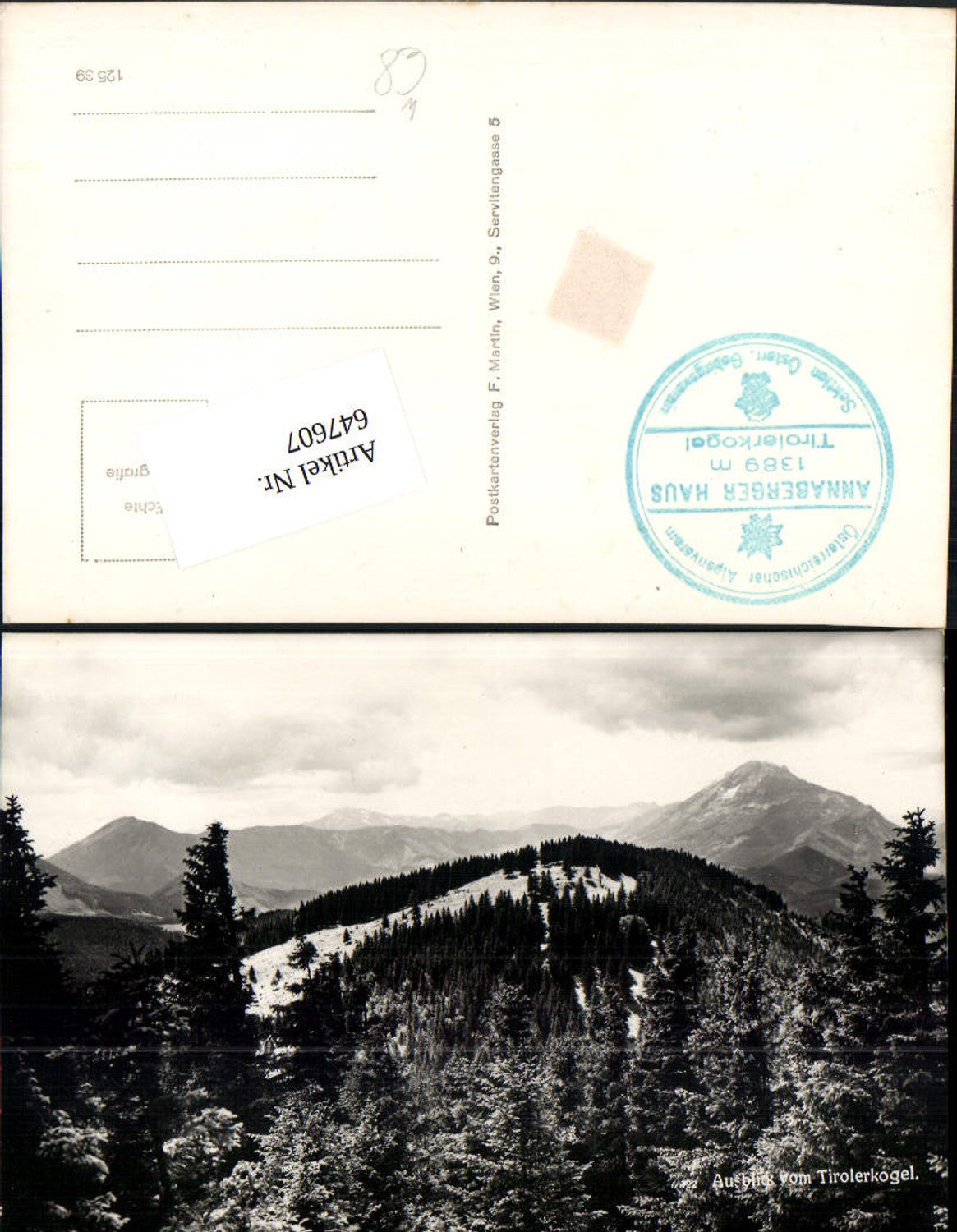 647607,Tirolerkogel bei Annaberg am Ötscher