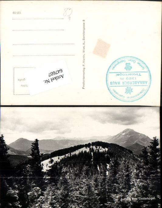 647607,Tirolerkogel bei Annaberg am Ötscher